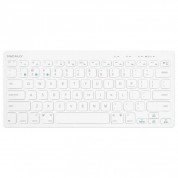 Macally Quick Switch Bluetooth Keyboard - безжична Bluetooth клавиатура за компютри, таблети и устройства с Bluetooth (бял) 