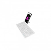Macally Quick Switch Bluetooth Keyboard - безжична Bluetooth клавиатура за компютри, таблети и устройства с Bluetooth (бял)  2