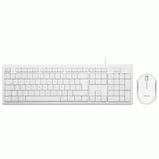 Macally 105 Key Extended Keyboard With Optical Mouse -  комплект USB клавиатура и USB мишка за Mac и PC (бял) 