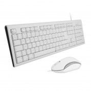 Macally 105 Key Extended Keyboard With Optical Mouse -  комплект USB клавиатура и USB мишка за Mac и PC (бял)  2
