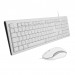 Macally 105 Key Extended Keyboard With Optical Mouse -  комплект USB клавиатура и USB мишка за Mac и PC (бял)  3