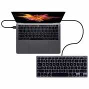 Macally Compact USB-A Wired Keyboard - компактна жична клавиатура за Mac и PC (черен) 4