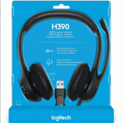 Logitech H390 USB Headset with Noise-Cancelling Mic - USB слушалки с микрофон за PC и лаптопи 1