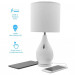 Macally Ceramic LED Table Lamp - настолна LED лампа с 2 х USB-A изхода за зареждане на мобилни устройства (бял) 1