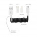 4smarts 3in1 Spiral Cable - MicroUSB кабел с Lightning и USB-C адапери (80 см) (черен) 2