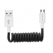 4smarts 3in1 Spiral Cable - MicroUSB кабел с Lightning и USB-C адапери (80 см) (черен) 3