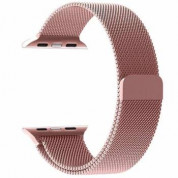 Tactical 337 Milanese Loop Magnetic Stainless Steel Band - стоманена, неръждаема каишка за Apple Watch 38мм, 40мм, 41мм (розово злато)