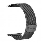 Tactical 339 Milanese Loop Magnetic Stainless Steel Band - стоманена, неръждаема каишка за Apple Watch 42мм, 44мм, 45мм, Ultra 49мм (черен) 1