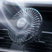 Baseus Departure Vehicle Fan (Air Outlet Type) (CXQC-A03) - USB вентилатор, прикрепящ се към радиатора на кола (черен) 6