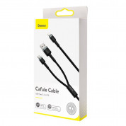 Baseus Cafule USB + USB-C to Lightning Cable PD 18W (CATKLF-ELG1) - USB и USB-C към Lightning кабел за Apple устройства с Lightning порт (120 см) (черен-сив) 8