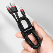 Baseus Cafule USB + USB-C to Lightning Cable PD 18W (CATKLF-ELG1) - USB и USB-C към Lightning кабел за Apple устройства с Lightning порт (120 см) (черен-сив) 7