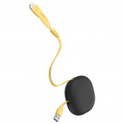 Baseus Lets Go Little Reunion One-Way Stretchable 3-in-1 USB Cable (CAMLT-TYGY) - универсален USB кабел с Lightning, microUSB и USB-C конектори (80 см) (жълт) 6