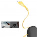 Baseus Lets Go Little Reunion One-Way Stretchable 3-in-1 USB Cable (CAMLT-TYGY) - универсален USB кабел с Lightning, microUSB и USB-C конектори (80 см) (жълт) 2