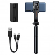 Baseus Lovely Uniaxial Bluetooth Folding Stand Gimbal Tripod Selfie Stick (SULH-01) - разтегаем безжичен селфи стик със стабилизатор и трипод за мобилни телефони (черен)
