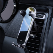Baseus Penguin Gravity Car Vent Mount (SUYL-QE01) - поставка за радиатора на кола за смартфони с дисплеи до 6.5 инча (черна) 9