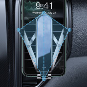 Baseus Penguin Gravity Car Vent Mount (SUYL-QE01) - поставка за радиатора на кола за смартфони с дисплеи до 6.5 инча (черна) 11