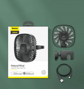 Baseus Natural Wind Magnetic Rear Seat Fan (CXZR-01) - USB вентилатор, прикрепящ се към седалката на кола (черен) 16