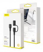 Baseus Twins 2-in-1 USB-C to USB-C & Lightning Cable (CATLYW-I01) (black) 2