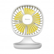 Baseus Pudding-Shaped Desktop Fan - настолен мини вентилатор (бял)