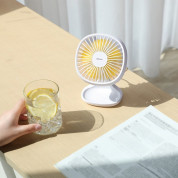 Baseus Pudding-Shaped Desktop Fan - настолен мини вентилатор (бял) 5