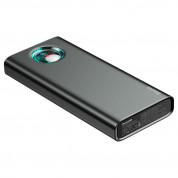 Baseus Ambilight Power Bank 18W with Digital Display Quick Charge (PPALL-LG01) - външна батерия 20000 mAh с 2xUSB и USB-C изходи за зареждане на смартфони и таблети (черен) 3