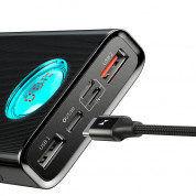 Baseus Ambilight Power Bank 18W with Digital Display Quick Charge (PPALL-LG01) - външна батерия 20000 mAh с 2xUSB и USB-C изходи за зареждане на смартфони и таблети (черен) 5