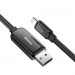 Baseus Glowing USB Lightning Cable (CALLG-01) - Lightning USB кабел за Apple устройства с Lightning порт (100 см) (черен) 5