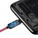 Baseus Glowing USB Lightning Cable (CALLG-09) - Lightning USB кабел за Apple устройства с Lightning порт (100 см) (червен) 6