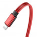 Baseus Glowing USB Lightning Cable (CALLG-09) - Lightning USB кабел за Apple устройства с Lightning порт (100 см) (червен) 3