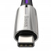 Baseus Water Drop USB-C to USB-C Cable PD 2.0 60W (CATGH-J05) - кабел с въжена оплетка за устройства с USB-C порт (100 см) (лилав) 2
