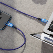 Baseus Water Drop USB-C to USB-C Cable PD 2.0 60W (CATGH-J05) - кабел с въжена оплетка за устройства с USB-C порт (100 см) (лилав) 6