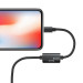 Baseus Music Series Lightning Audio Data Cable - Lightning USB кабел с допълнителен Lightning порт за устройства с Lightning порт (100 см) (черен) 2