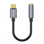 Baseus USB-C Male + 3.5mm Female Adapter L54 - активен адаптер USB-C към 3.5 мм аудио изход за устройства с USB-C порт (черен) 1