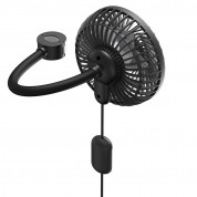 Baseus Departure Vehicle Fan (Seat Type) - USB вентилатор, прикрепящ се към подглавника на кола (черен) 3