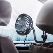 Baseus Departure Vehicle Fan (Seat Type) - USB вентилатор, прикрепящ се към подглавника на кола (черен) 6