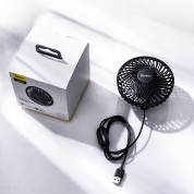 Baseus Departure Vehicle Fan (Seat Type) - USB вентилатор, прикрепящ се към подглавника на кола (черен) 7