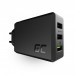 Green Cell 30W Power Source - захранване за ел. мрежа с 1 x Ultra Charge Fast Charging изход и 2 x Smart USB изхода за мобилни телефони и таблети (черен) 1