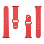 Tactical 464 Silicone Sport Band - силиконова каишка за Apple Watch 38мм, 40мм, 41мм (червен) 1