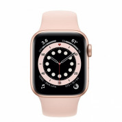 Apple Watch S6 GPS, 40mm Gold Aluminium Case with Pink Sand Sport Band - Regular 1