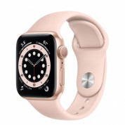 Apple Watch Series 6 GPS, 40mm Gold Aluminium Case with Pink Sand Sport Band - умен часовник от Apple 