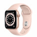 Apple Watch Series 6 GPS, 40mm Gold Aluminium Case with Pink Sand Sport Band - умен часовник от Apple  1