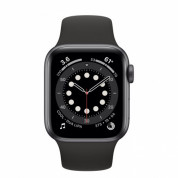 Apple Watch Series 6 GPS, 40mm Space Gray Aluminium Case with Black Sport Band - умен часовник от Apple  1