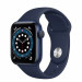 Apple Watch Series 6 GPS, 40mm Blue Aluminium Case with Deep Navy Sport Band - умен часовник от Apple  1