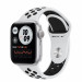 Apple Watch Nike Series 6 GPS, 40mm Silver Aluminium Case with Pure Platinum/Black Nike Sport Band - умен часовник от Apple  1