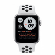 Apple Watch Nike Series 6 GPS, 40mm Silver Aluminium Case with Pure Platinum/Black Nike Sport Band - умен часовник от Apple  1