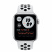 Apple Watch Nike Series 6 GPS, 40mm Silver Aluminium Case with Pure Platinum/Black Nike Sport Band - умен часовник от Apple  2