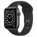 Apple Watch Series 6 GPS, 44mm Space Gray Aluminium Case with Black Sport Band - умен часовник от Apple  1