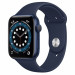 Apple Watch Series 6 GPS, 44mm Blue Aluminium Case with Deep Navy Sport Band - умен часовник от Apple  1