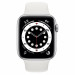 Apple Watch Series 6 GPS, 44mm Silver Aluminium Case with White Sport Band - умен часовник от Apple  2