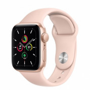 Apple Watch SE GPS, 40mm Gold Aluminium Case with Pink Sand Sport Band - умен часовник от Apple 